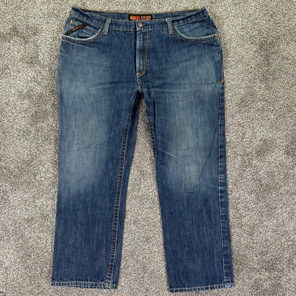 Ariat Other - Ariat Work FR M4 Low Rise Boot Cut Jeans Mens 42x32 Blue Flame Resistant Pants‎